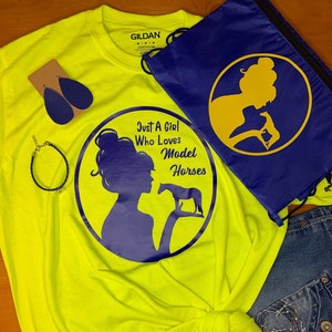 Just A Girl Who Loves Model Horses T Shirt, Horse Shirt, Western Shirt, Cowgirl Shirt, Model Horse, Breyer Horse, Collector, Model Horse