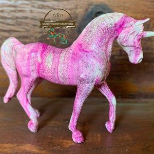 Breyer Stablemate Modell Pferd Custom Original handbemalt One Of A Kind Pinks und Glitzer Walking Arabian