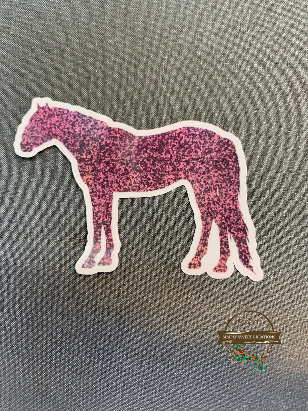 Glitter Horse, Horse Sticker, Horse, Laptop Sticker, Pony Stickers
