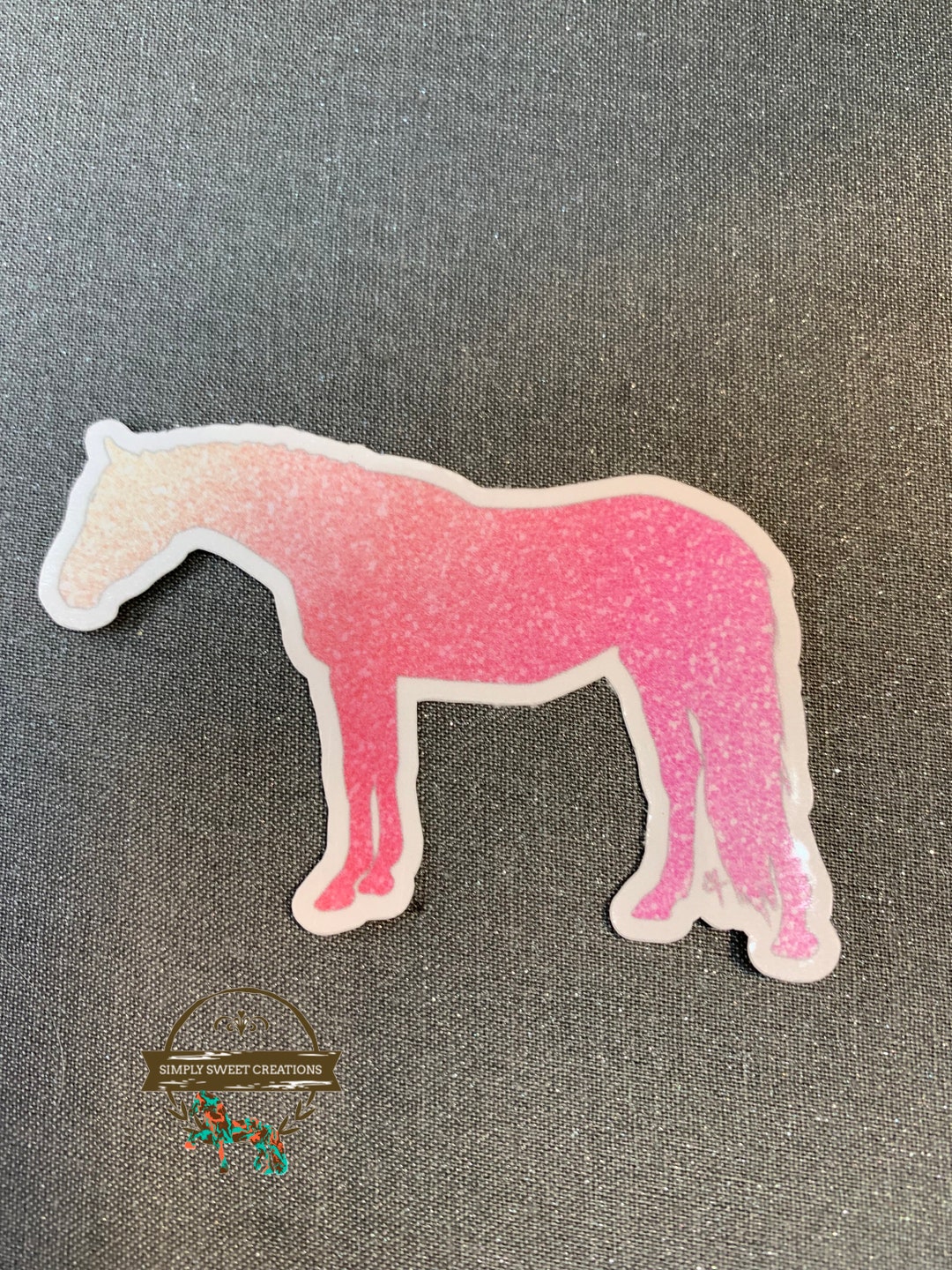 Glitter Horse, Horse Sticker, Horse, Laptop Sticker, Pony Stickers