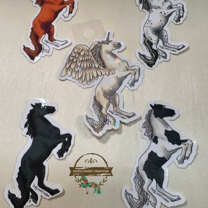 Pferd Aufkleber, Mystery Aufkleber, Friesenpferd, Laptop Aufkleber, Pony Aufkleber, süßes Pferd Aufkleber, Pferde Aufkleber, Pferdekunst, Original Kunstwerk