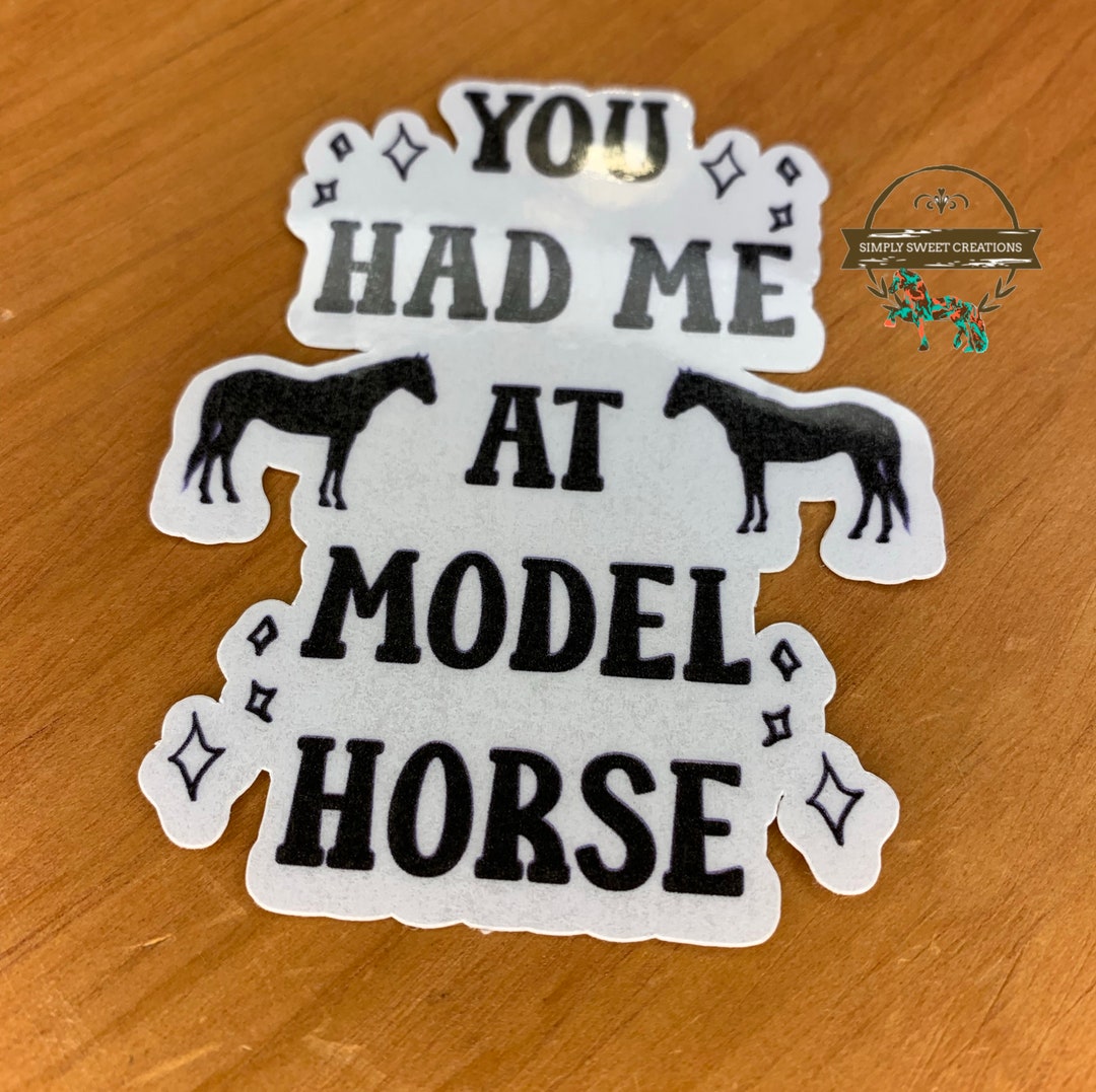 Model Horse Sticker, Horse Sticker, Black Horse, Laptop Sticker, Pony