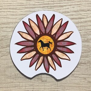 Horse Car Coasters, Cup Holders, Car Accessories, Vehicle Coasters, Car Cup Holder Coasters, Horse Lover Gift, Gift Set, Horse Art