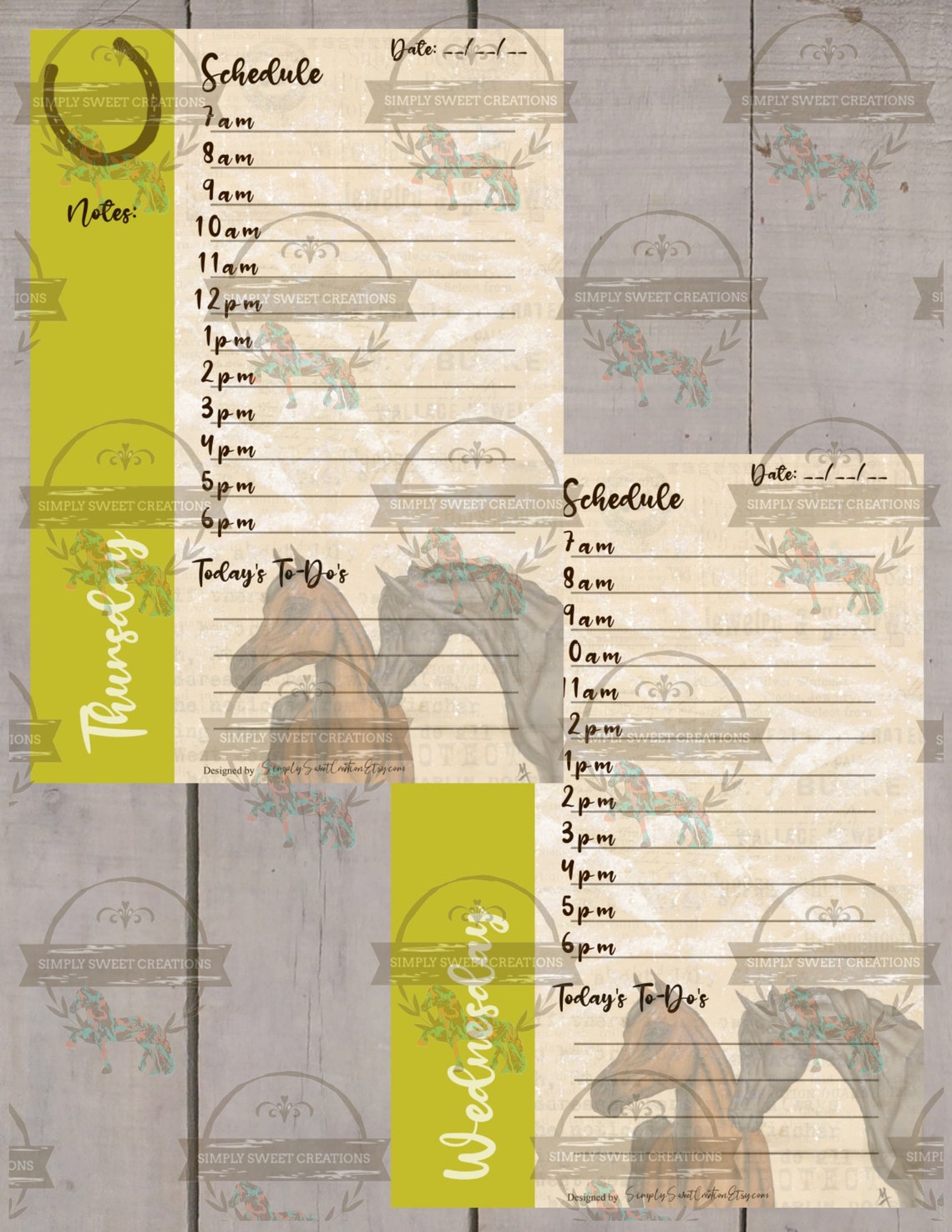 Horse Planner / Printable Planner / Digital Planner / Arabian | Etsy