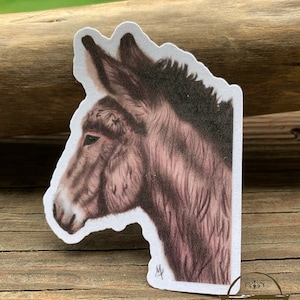Esel Aufkleber, Esel Aufkleber, Laptop Aufkleber, Pferd Aufkleber, niedlicher Esel Aufkleber, Pferd Aufkleber, Esel Kunst, Original Kunstwerk