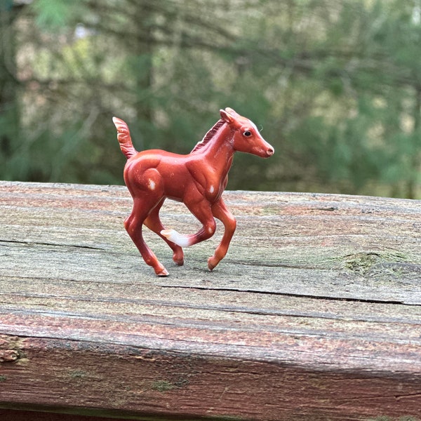 Breyer horse stablemate cantering foal chestnut and white pinto