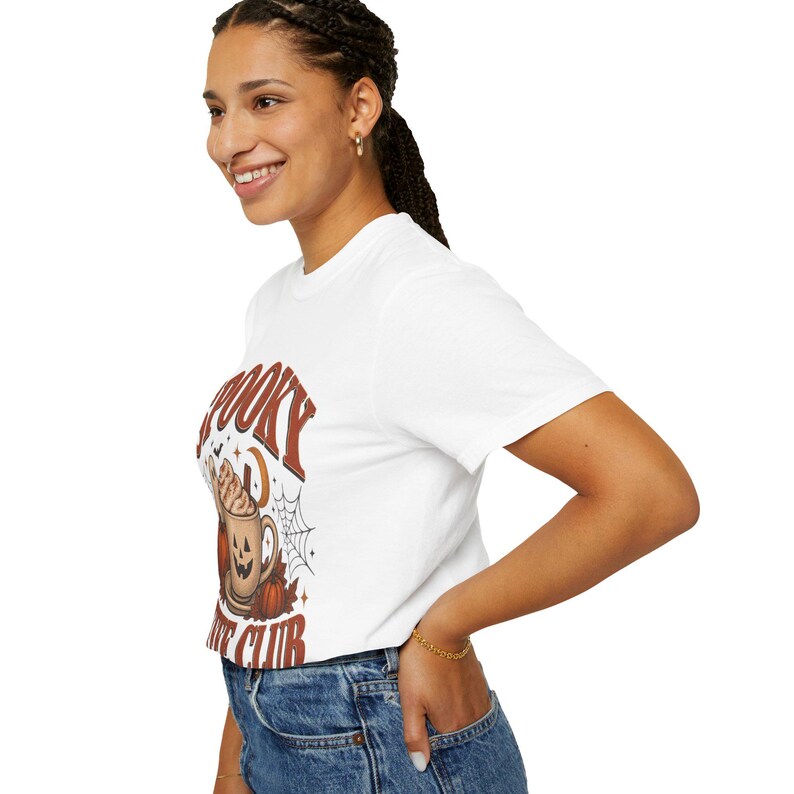 Spooky Book Club T-shirt, Vintage Ghost Reading Shirt, Herfstcadeau voor lezers afbeelding 13