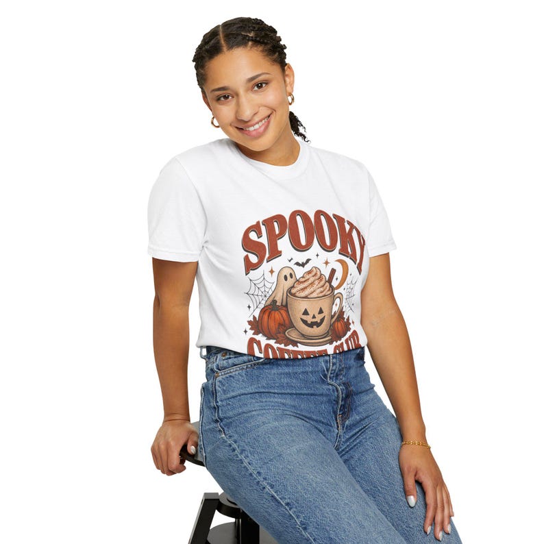 Spooky Book Club T-shirt, Vintage Ghost Reading Shirt, Herfstcadeau voor lezers afbeelding 9