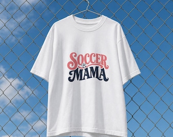 Voetbalmoeder Cadeau T-shirt, Comfort Colors® 1717 Game Day Apparel