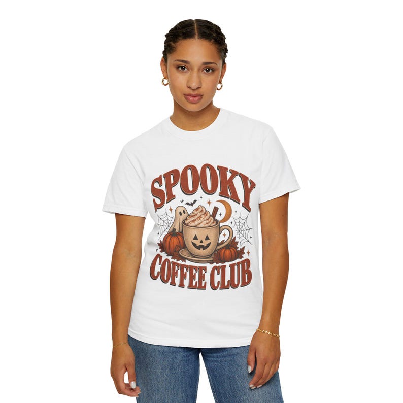 Spooky Book Club T-shirt, Vintage Ghost Reading Shirt, Herfstcadeau voor lezers afbeelding 8
