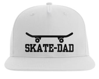 SKATE-DAD Mírame lastimarme Gorra retro Snapback de 5 paneles / Blanca