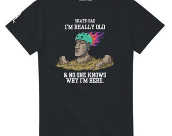 Camiseta unisex de cuello redondo SKATE-DAD Moai