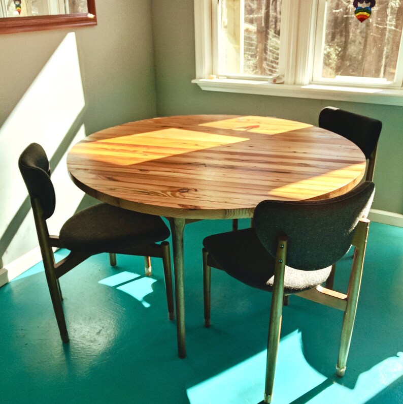 Round Butcher Block Dining Table