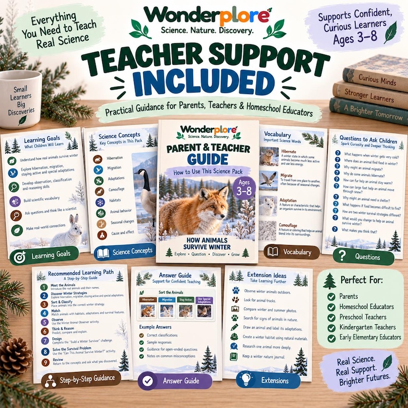 How Animals Survive Winter | Montessori Science Activity Pack for Kids ...