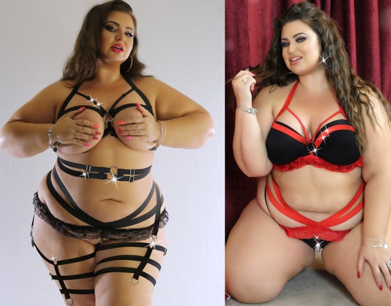 US Size 2-30 Plus Size Black Red Pearl Thong, Strappy Bra, Lace Lingerie,  Stimulations Underwear, BBW, Christmas Gift, Valentines Romantic -   Canada