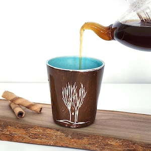 Minimalist Pottery Tumbler Cup,Handmade Ceramic Handleless Mug,Coffee Tea Lover Gift,Ceramic Mugs,Birthday Gift,Country Style Home