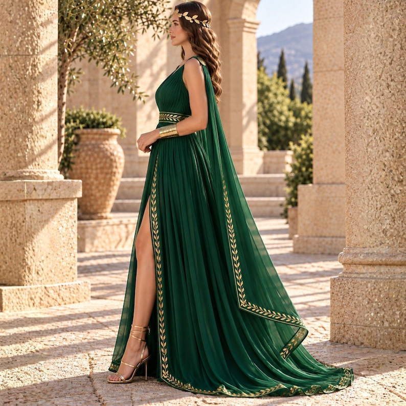 Handmade Greek Goddess Athena Dress, Greek Goddess Costume, Athena ...