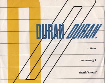 DURAN DURAN Is There Something I Should Know 1983 South Africa Issue Very Rare Original 7" 45 rpm Vinyl Single Record EMIJ4428