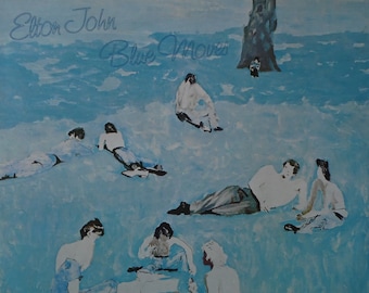 ELTON JOHN Blue Moves 1976 Uk Issue Original Vinyl 2 X Lp 33rpm Double Album Record Classic Pop Rock 70s Rocket Man Music prid2