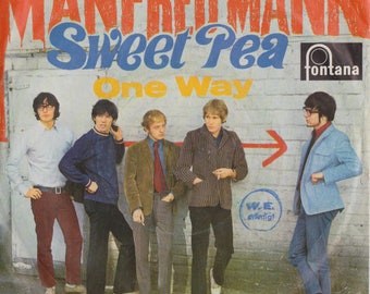 Manfred Mann Sweet Pea 1967 Disco de vinilo alemán de 45 rpm
