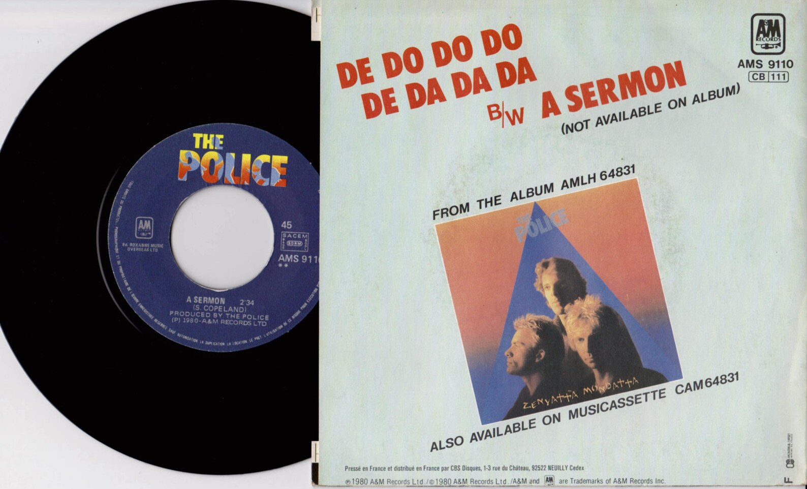 POLICE De Do Do Do De Da Da Da 1980 French Issue 7 45 Etsy POLICE De Do Do Do De Da Da Da 1980 French Issue 7 45 Etsy