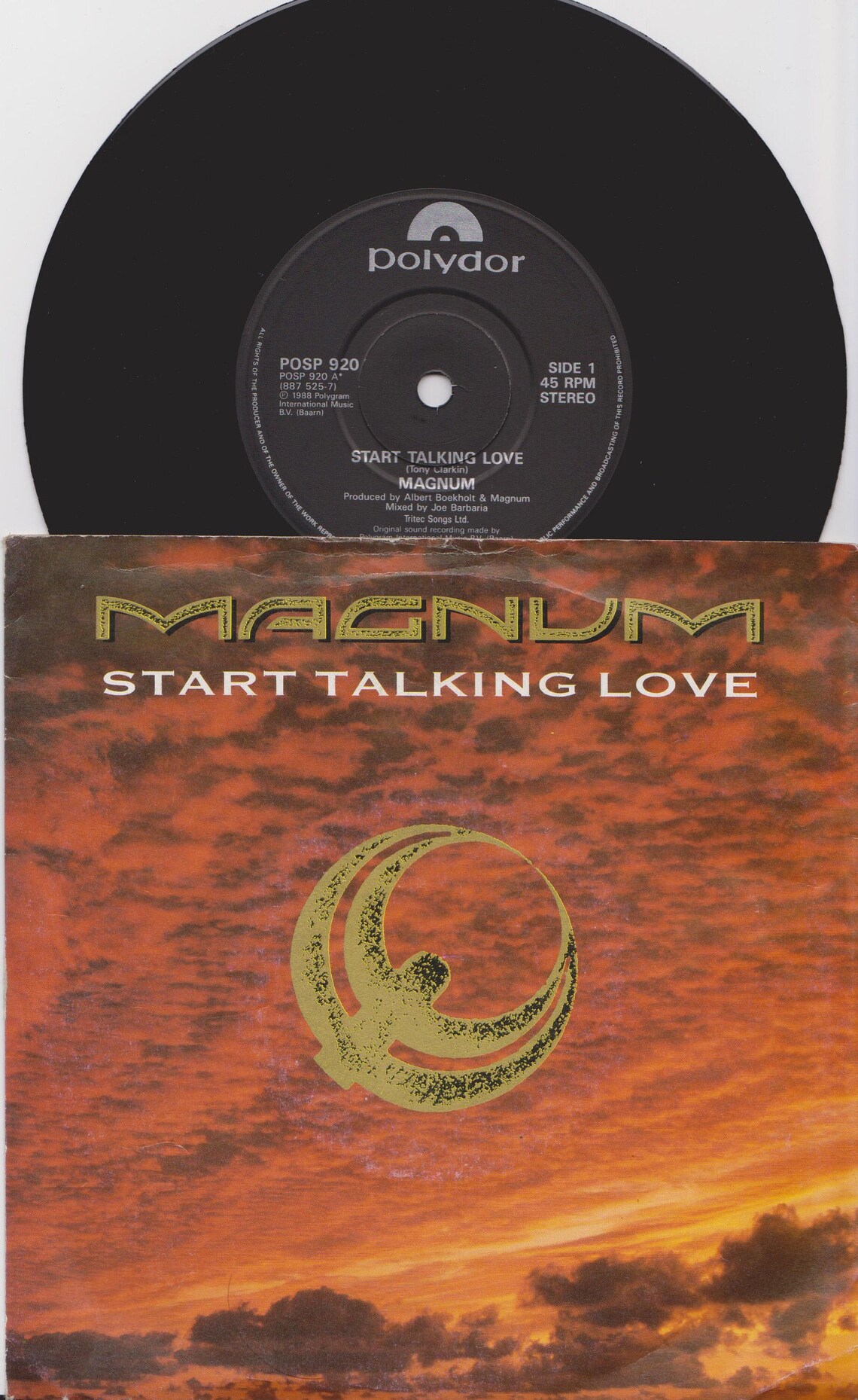 Magnum 'Start Talking Love' 1988 UK Vinyl 45rpm Single, foto 1 di 2