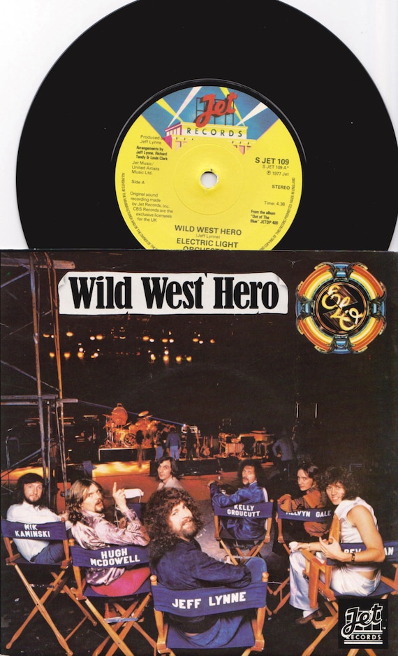 ELECTRIC LIGHT ORCHESTRA Wild West Hero 1977 Uk Issue Original 7" 45 rpm Vinyl Single Record SJet109