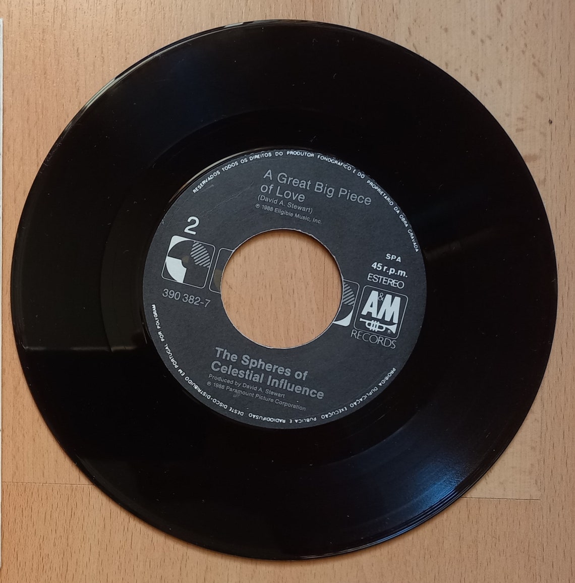 Annie Lennox & Al Green - Put A Little Love In Your Heart 1988 Portugal 7" 45rpm Vinyl Record, foto 3 di 4
