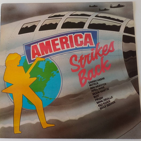 Amerika schlägt zurück verschiedene 1980 UK Ausgabe Original Vinyl Compilation Lp Album 33rpm Schallplatte Sammy Hagar Mink De Ville Billy Squier SS5