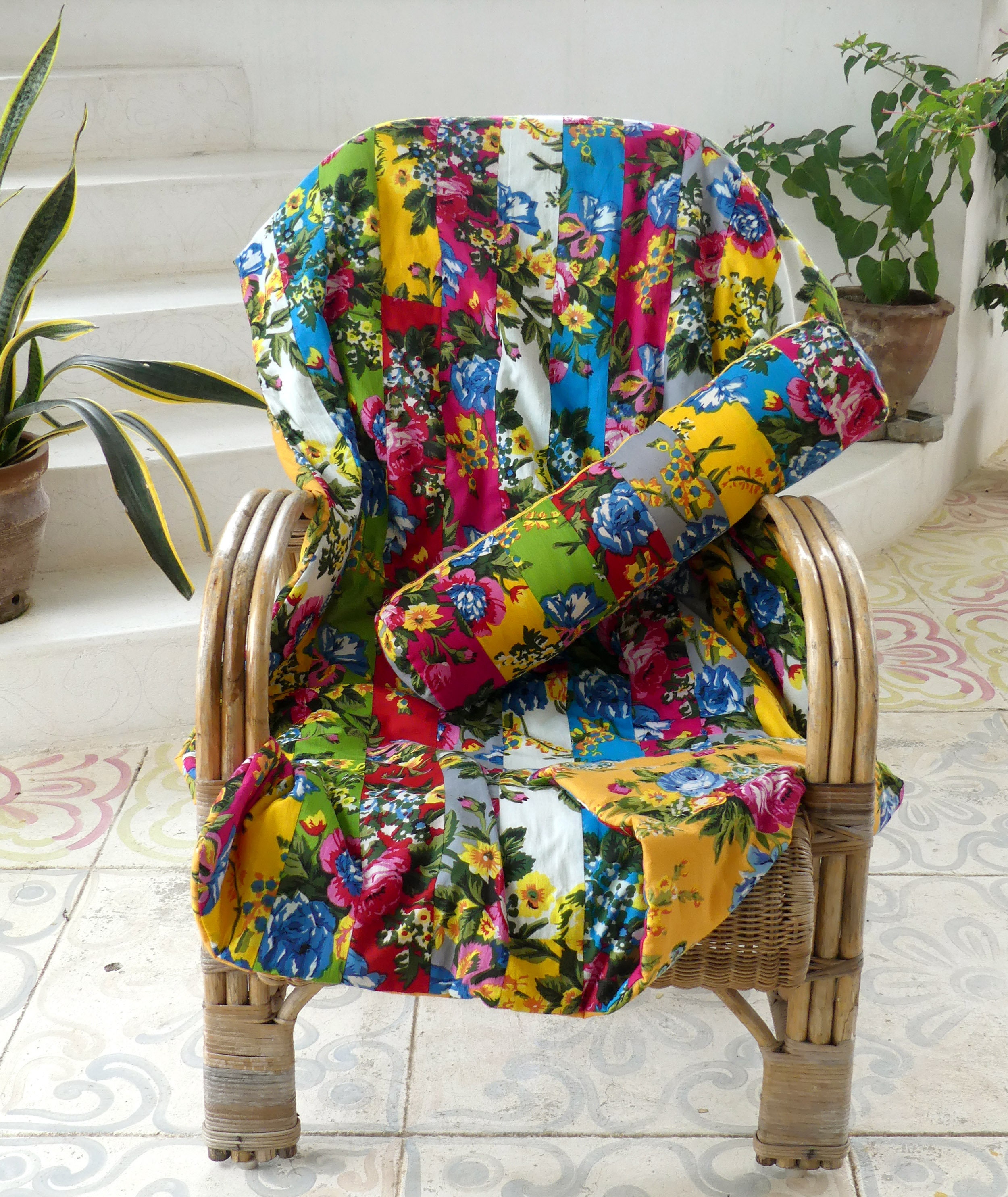 Plaid Sofa Covers Small Rectangular Rug in Patchwork Cotton Etsy UK