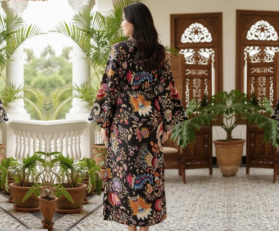 white christmas dresses Pure Fiber Organic Cotton Knitted Duster Robe Blue Small/Medium main image 0