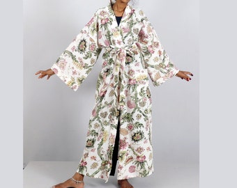 KIMONO LUNGO Vestaglia kimono per uomo o donna abito estivo taglie forti Abito kimono Accappatoio premaman Abito kimono romantico