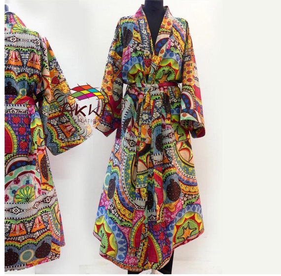 Kimono a maniche lunghe Abbigliamento Abbigliamento genere neutro per adulti Pigiami e vestaglie Vestaglie IBG bagnato Red Rain 