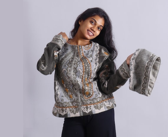 Acrylic wool blend sweaters sales
