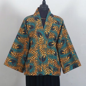 SHORT KIMONO jacket for men or women kimono robe short jacket cotton lined jacket Unisex jacket mid season jacket