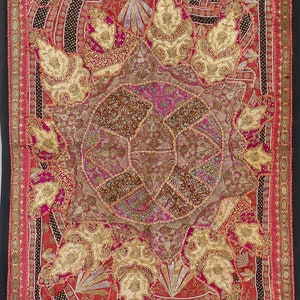 Wall hanging Rajasthan with vintage embroidery patchwork for home decor multicolor bohemian style