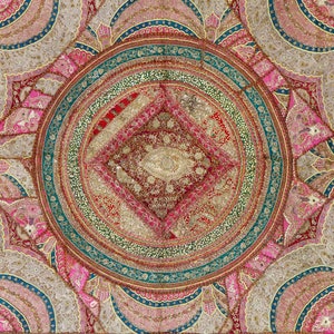 Wall hanging Rajasthan with vintage embroidery patchwork for home decor multicolor bohemian style