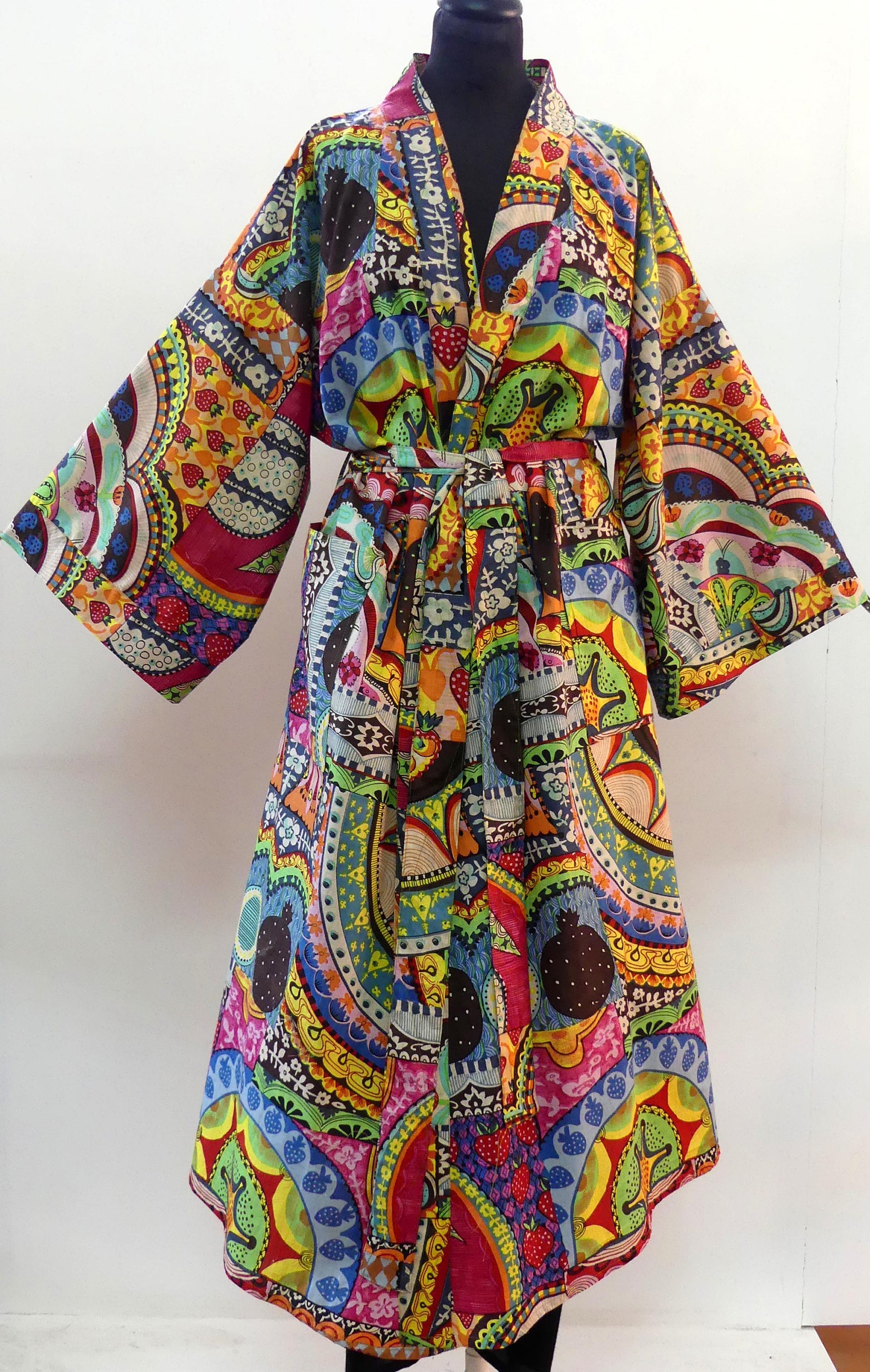 Long Multicolored Kimono With Fruit Patterns for Men or Women - Etsy ...