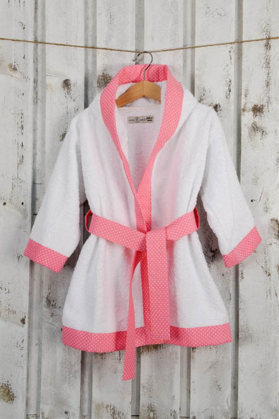 Items similar to Bathrobe baby girl 13 years, girl robe, hooded towel