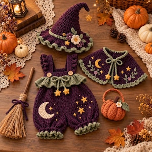 Crochet Little Pumpkin Witch Pattern, Halloween Crochet Pattern, Pumpkin Witch Doll PDF, Amigurumi Witch Pattern, Digital Download