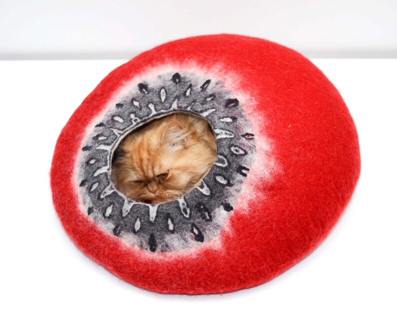 Cat Bed, Cat House, Cat furniture, Cat Cave, Chunky Cat Bed, Chunky Cat House, Chunky Bedding, Puppy Bed, Dog Bed, Dog Furniture,... image 2