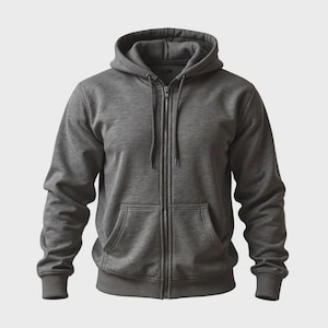 LVAD HeartMate Hoodie – Kraftig fleece, fickor för handkontroll och batteri (grå)