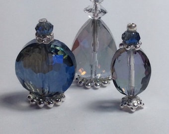 Ensemble de carafe à l'échelle 1:12, saphir et barre à fumée