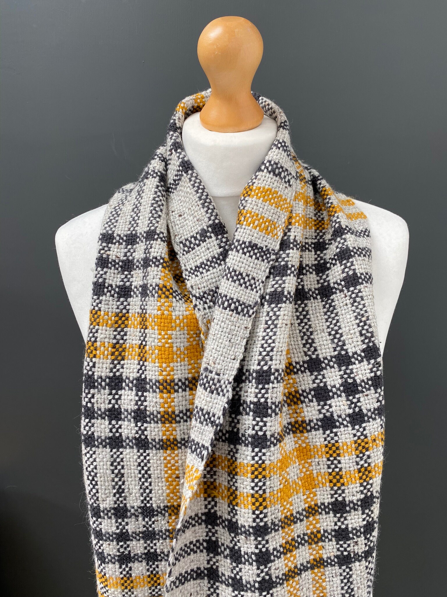 Yellow and best sale gray scarf