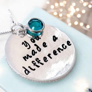 Sterling Silver Retirement Necklace: Personalized Inspirational Gift