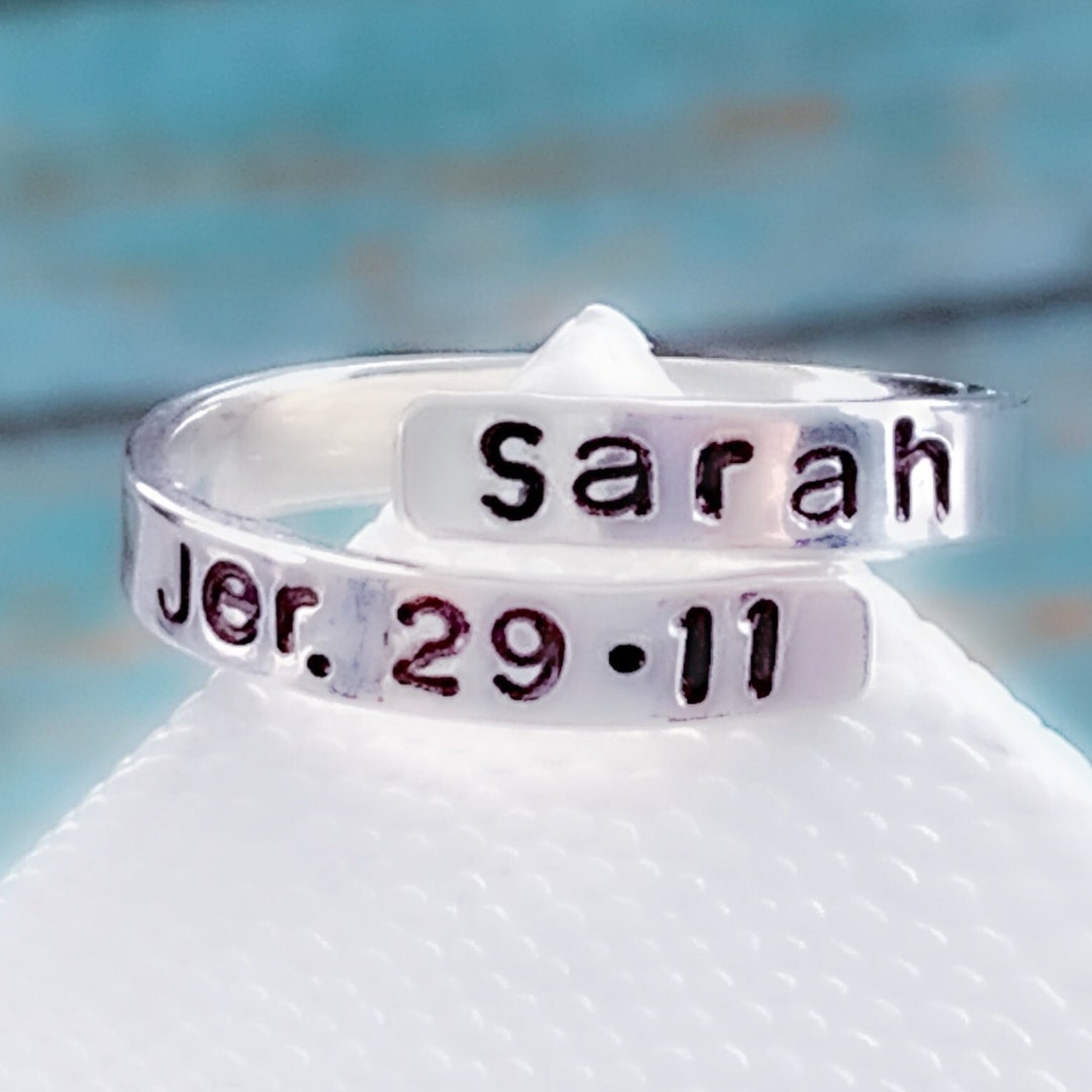 Personalized Bible Verse Wrap Ring, Custom Scripture Ring, Christian ...