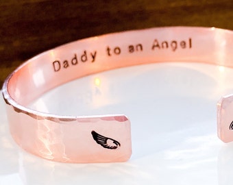 Memorial gift loss of child Bracelet for dads Daddy to an Angel Bereavement gift Miscarriage gift for dad Infant Loss Gift Bereaved Parent