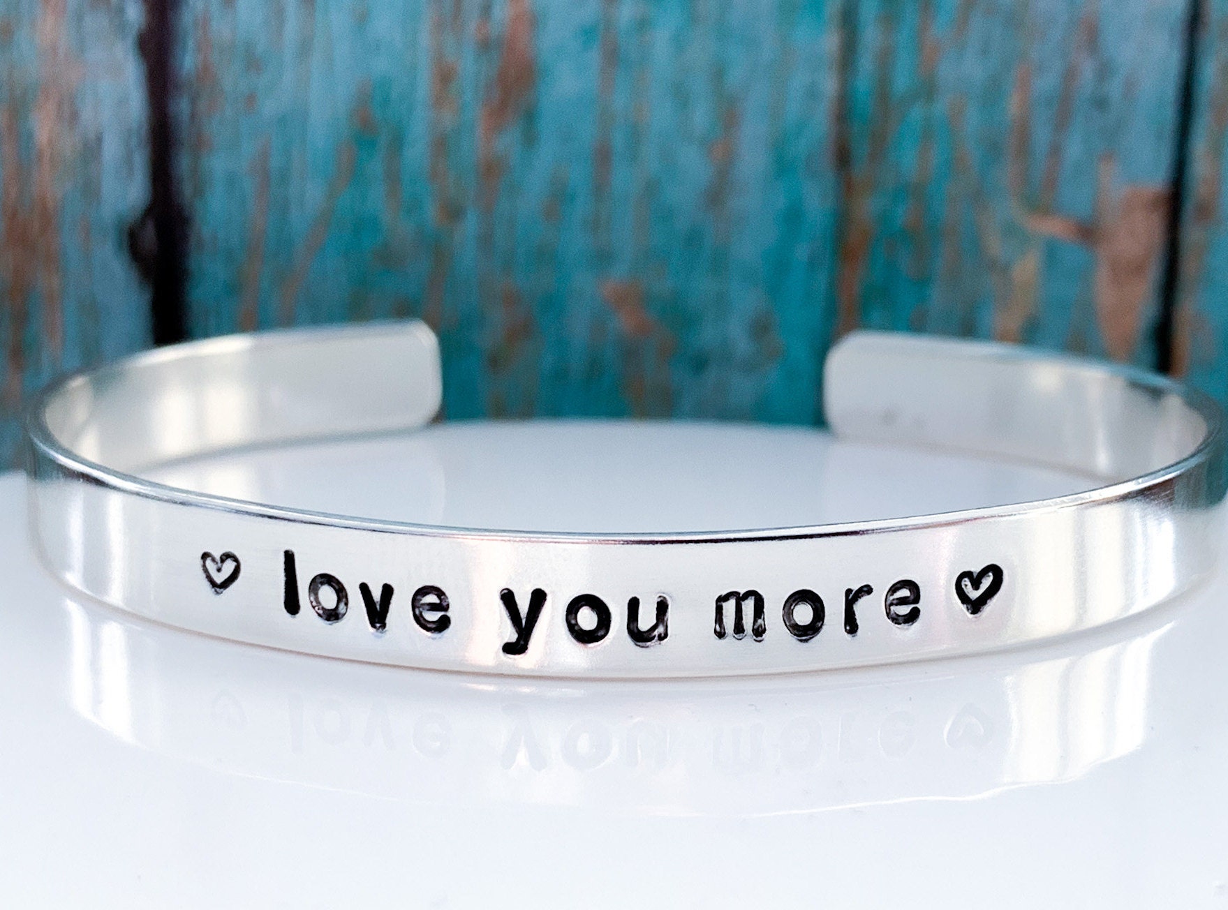 I Love You Large Sterling Silver Bracelet