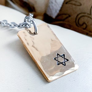 Star of David pendant, Magen David necklace, Judaica necklace, Jewish star pendant, Medallion necklace, Hebrew nameplate, Israel jewelry