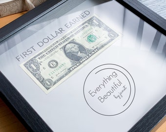 First Dollar Frame Custom Engraved Business Logo Custom Name Sign New Business Owner Gift Entrepreneur Framed Business Wall Plaque